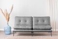 Martin Sofabed Kihúzható kanapé, Futon, 3 személyes, 180x130 cm, fém, szürke