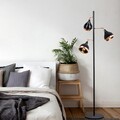 Yildo - 7021 Állólámpa, Opviq, 52 x 163 cm, 3 x E27, 40W, fekete/rézszín