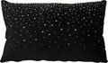 Diamonds Párna, 50x30x8 cm, poliészter,fekete