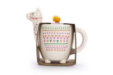 Csésze, Llama, Tri-Coastal Design, 444 ml, kerámia