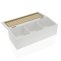 Rattan Ékszerdoboz, Versa, 26 x 10 x 8 cm, fa, fehér