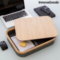 Larage Hordozható laptop asztal tárolóhelyekkel, InnovaGoods, 33x40.5 cm