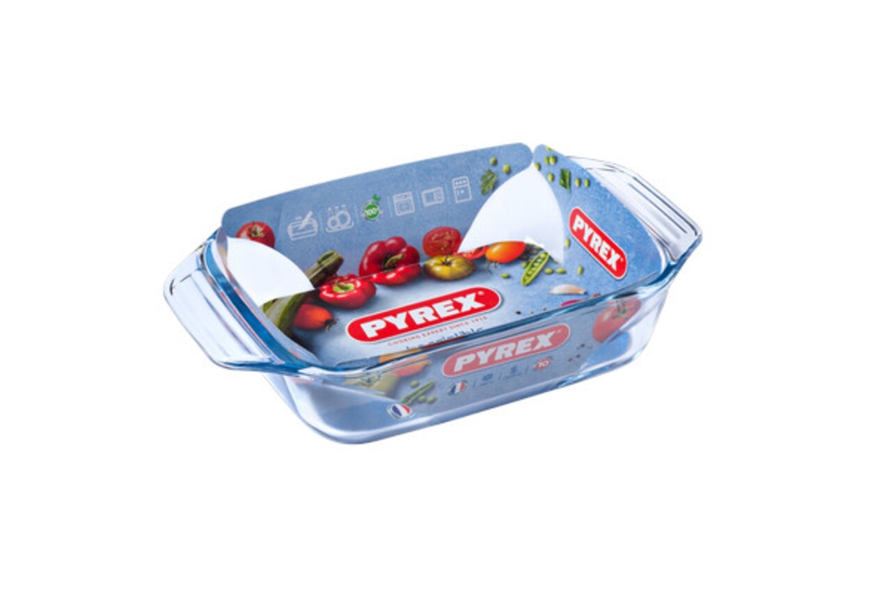 Pyrex Irresistible Téglalap Alapú Sütőtál, 22x17x6 Cm, 1,4 L, Boroszilikát üveg