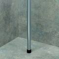 Etajera de colt extensibila pentru baie York Telescopic, iDesign, 28x20.5x150 cm, otel, argintiu