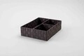 Compactor Szekrényrendező 3 rekesszel, 32 x 25 x 8 cm, textil anyag, sötétbarna