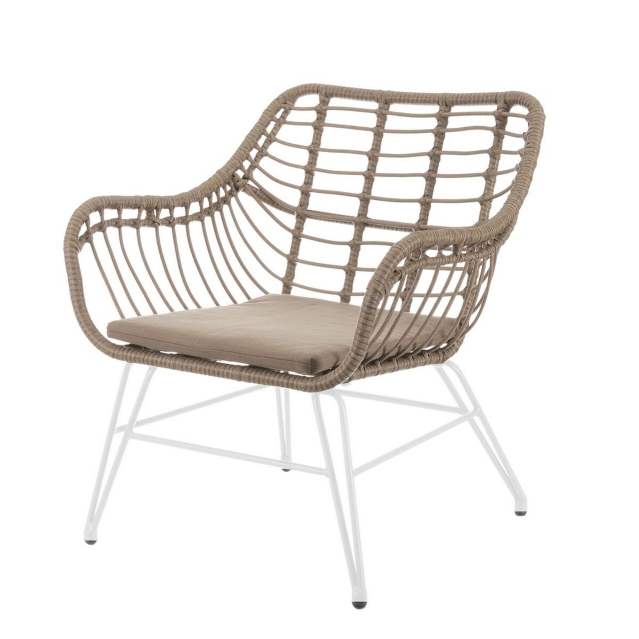 BigBuy Home Ariki Kerti szék v2, 65 x 62 x 76 cm, acél/szintetikus rotáng