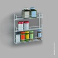 Domino fűszerpolc, Metaltex, 3 polc, fém / LDPE műanyag borítás