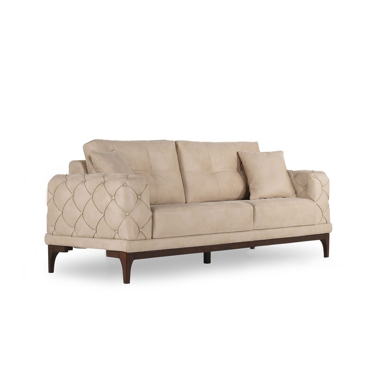Lale kihúzható kanapé, ndesign, 2 személyes, 175x97x84 cm, fa, krémszín