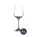 4 pohár fehérbor készítéséhez, Villeroy & Boch, La Divina, 380 ml, kristálypalack