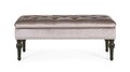 Bernard Pad, Bizzotto, tárolóhellyel, 108.5x43x45 cm, bársony, grézs