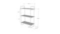 Kalune Design Fali polc, 40x20x66 cm, melaminált PAL, barna
