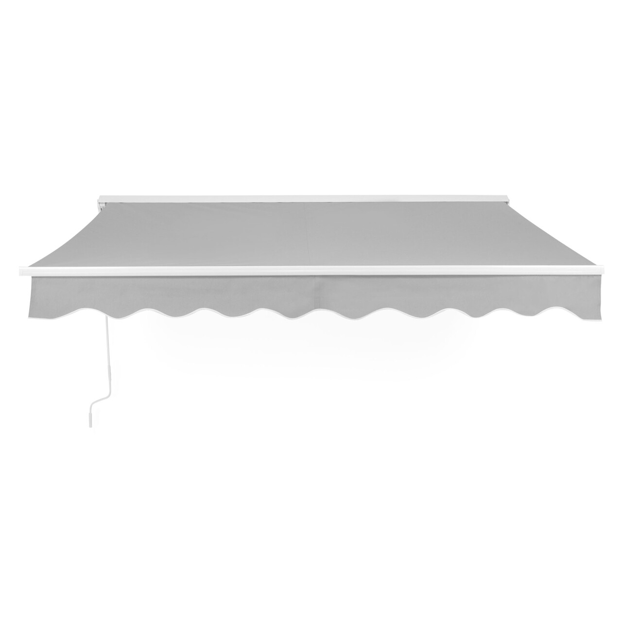 Burgas Fali napellenző, L.295 l.250 cm, alumínium/acél/poliészter, fehér/szürke