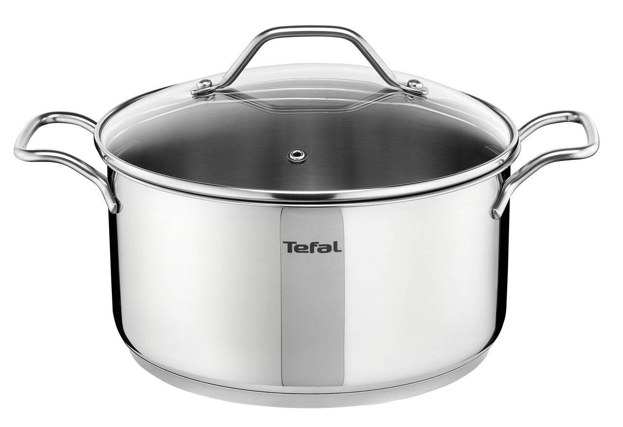 Fazék fedővel, Tefal, Intuition, indukcióhoz, 2,9 L, 20 cm Ø, rozsdamentes acél
