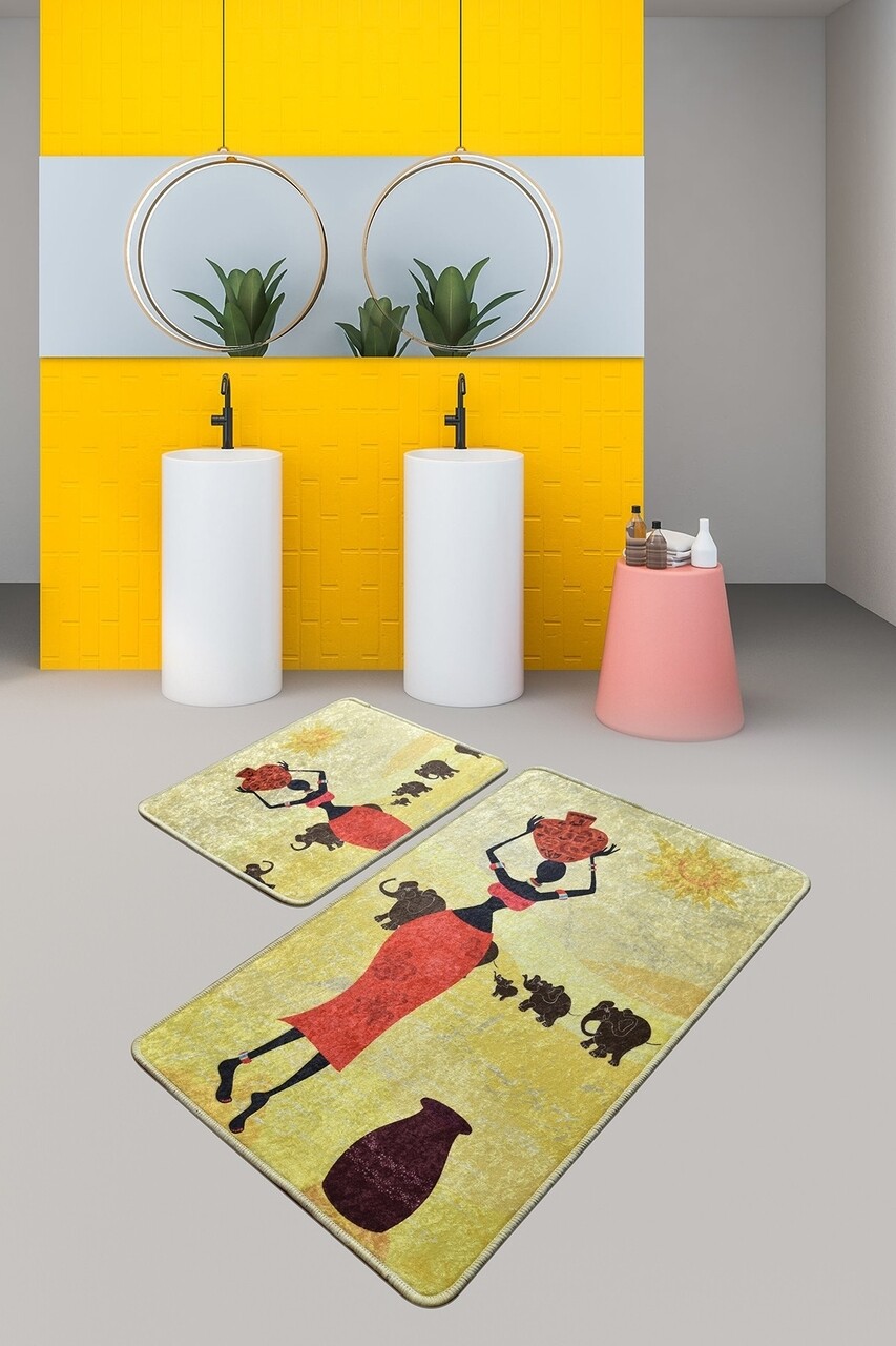 Elefante 2 db Fürdőszobai szőnyeg, Chilai, 50x60 cm/60x100 cm, színes