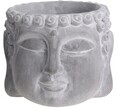 Buddha virágtartó, 16x16x12,5 cm, cement, szürke