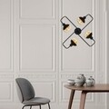 Ani N-371 csillár, Noor, 72 x 72 x 22 cm, 4 x E27, 100 W, fekete