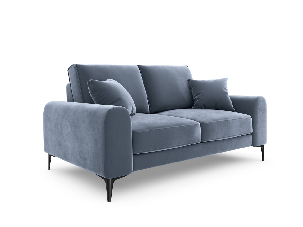 Mazzini sofas kanapé, madara, mazzini kanapék, 2 üléses, 172x102x90 cm, bársony, világoskék