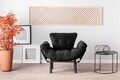 Nitta Single kihúzható fotel, Futon, 135x70 cm, fém, fekete