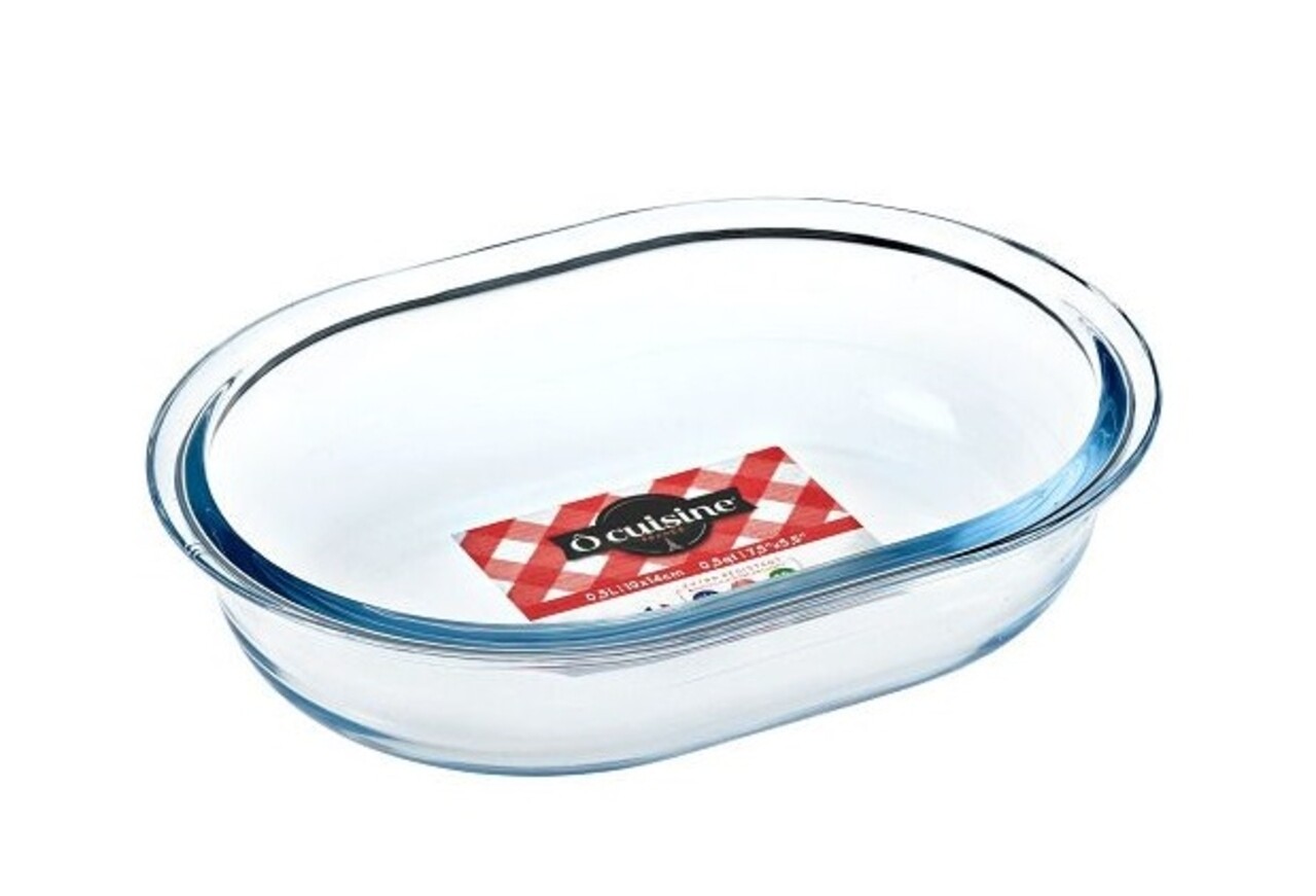 Üveg Bakeware hőálló sütőtál, Ocuisine, 19x14 cm, üveg