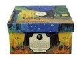 Jumbo bögre tányérral, DUO, Vincent Van Gogh - Terrace at Night, 450 ml, porcelán, többszínű