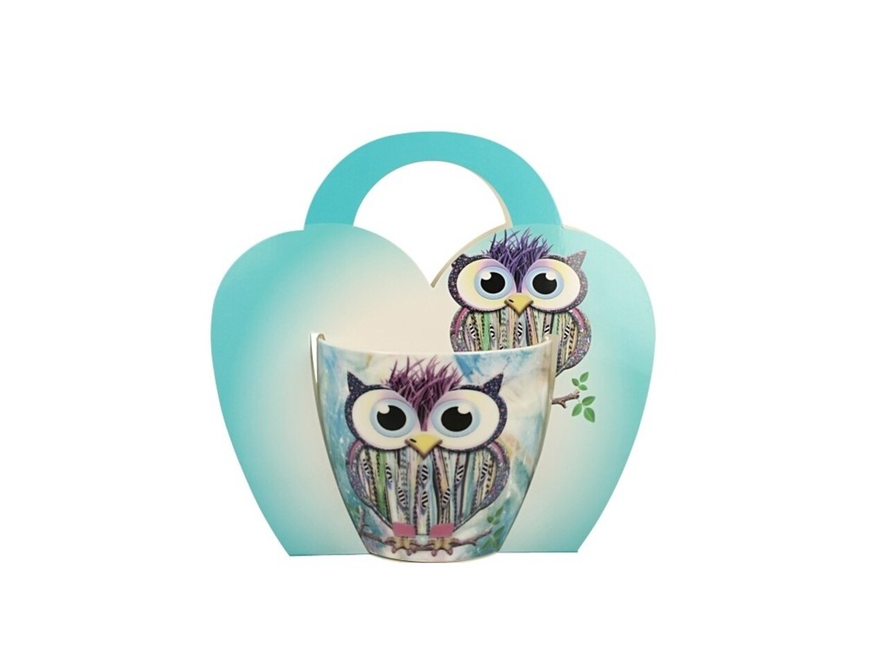 DUO, Funky Owl Bögre, 460 Ml, Porcelán, Többszínű