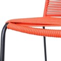 Antea Dark Legs Kerti szék, 53 x 53 x 88 cm, acél/madzag, piros