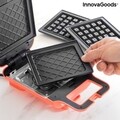 Wafflicher Gofrisütő és szendvicskészítő 2 az 1-ben receptekkel, InnovaGoods, 600W, piros