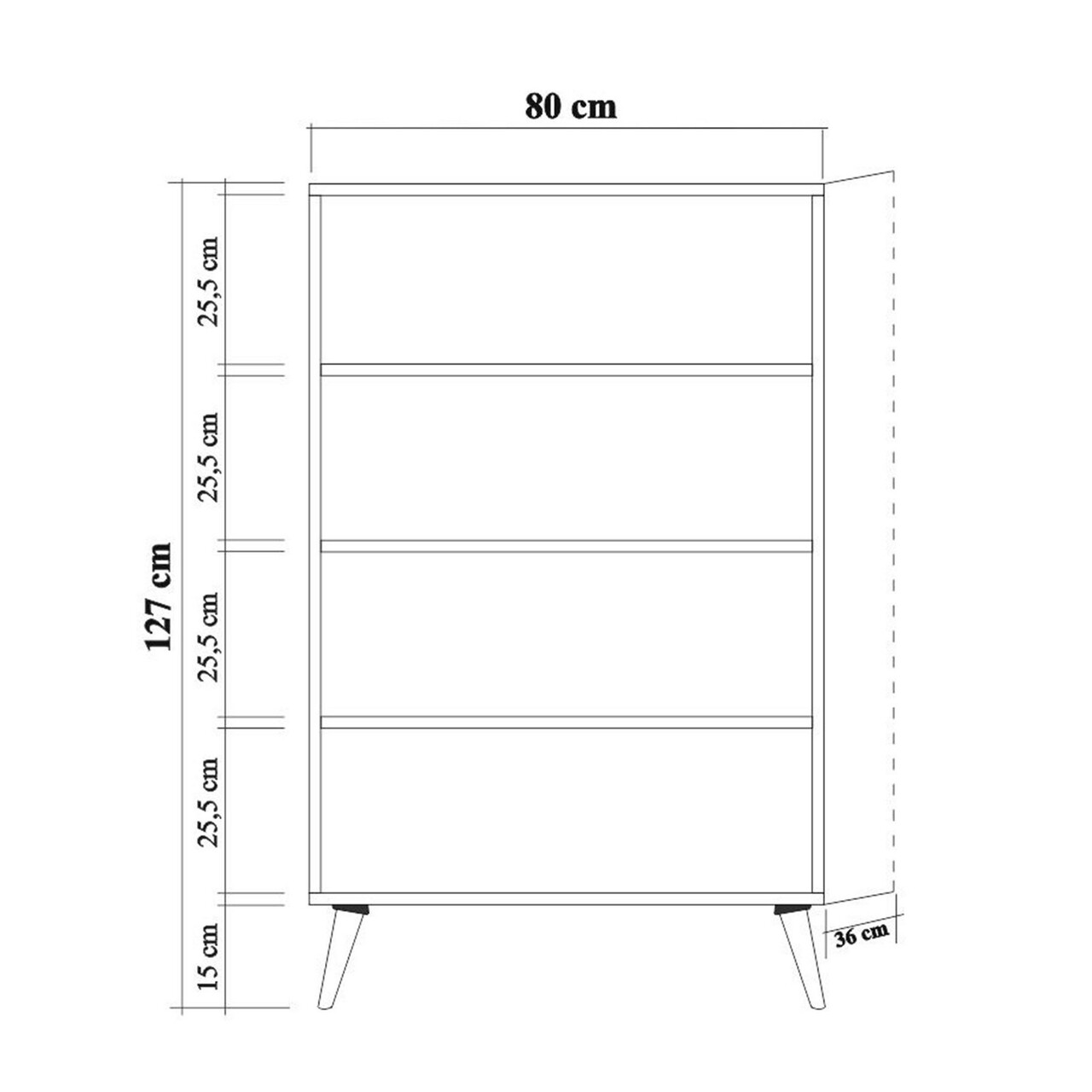 Multibox Többfunckiós Szekrény 729, Vella, 80x36x127 Cm, Színes