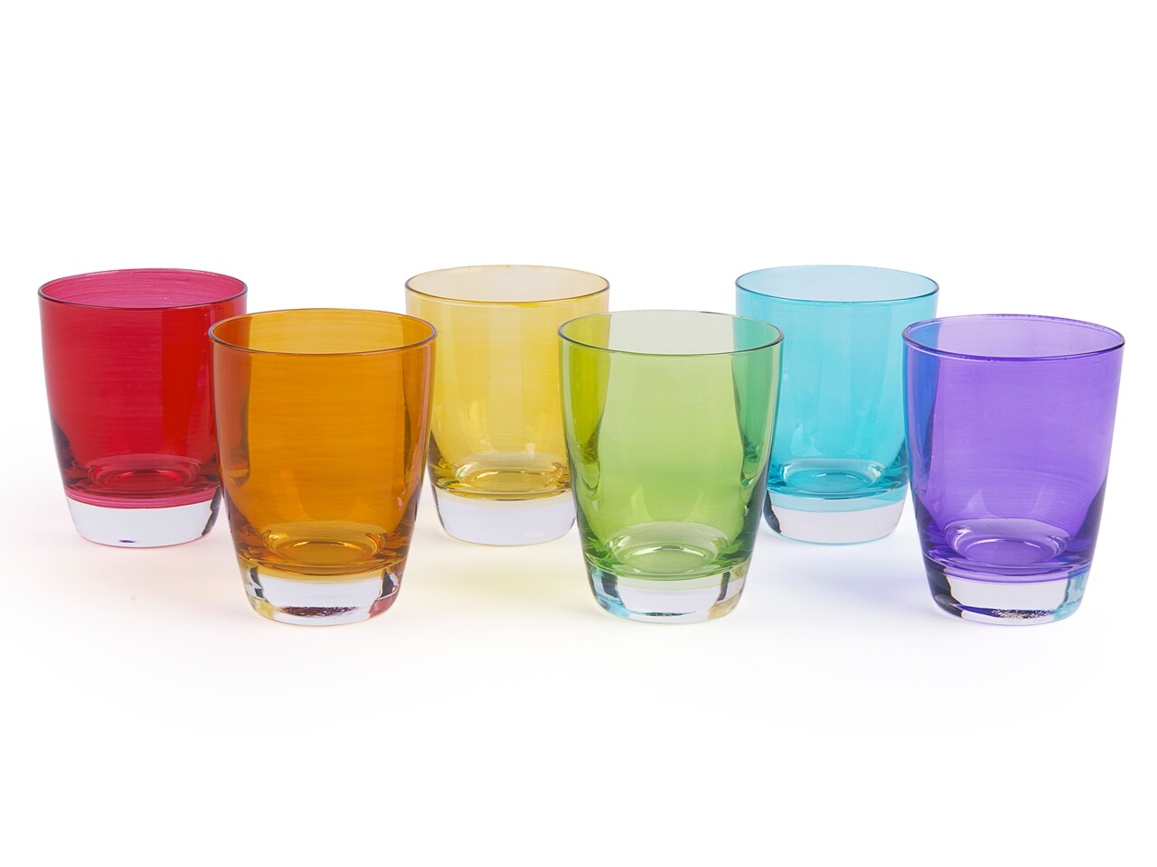 6 db-os pohár szett, Happy Color, Excelsa, 300 ml, flakon, többszínű