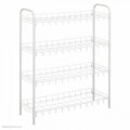 Metaltex Tartó 12 pár LDPE cipőhöz, Metaltex, 80x24x6 cm, acél LDPE bevonattal, fehér