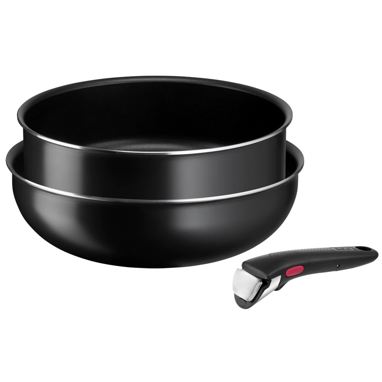 Alumínium edény készlet 3 db-os Ingenio Easy Cook & Clean Black – Tefal