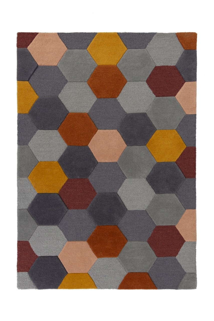 Kézzel Készített Szőnyeg Modern Munro Rust Multi, Flair Szőnyegek, 160 X 230 Cm, 100% Gyapjú, Többszínű