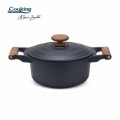 Serpenyő fedéllel Cooking by Heinner, 4,5 l, öntött alumínium, fekete