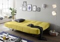 Kihúzható kanapé, Ikar Senf Mustár, 98 x 102 x x 208 cm, PAL / fém / poliészter