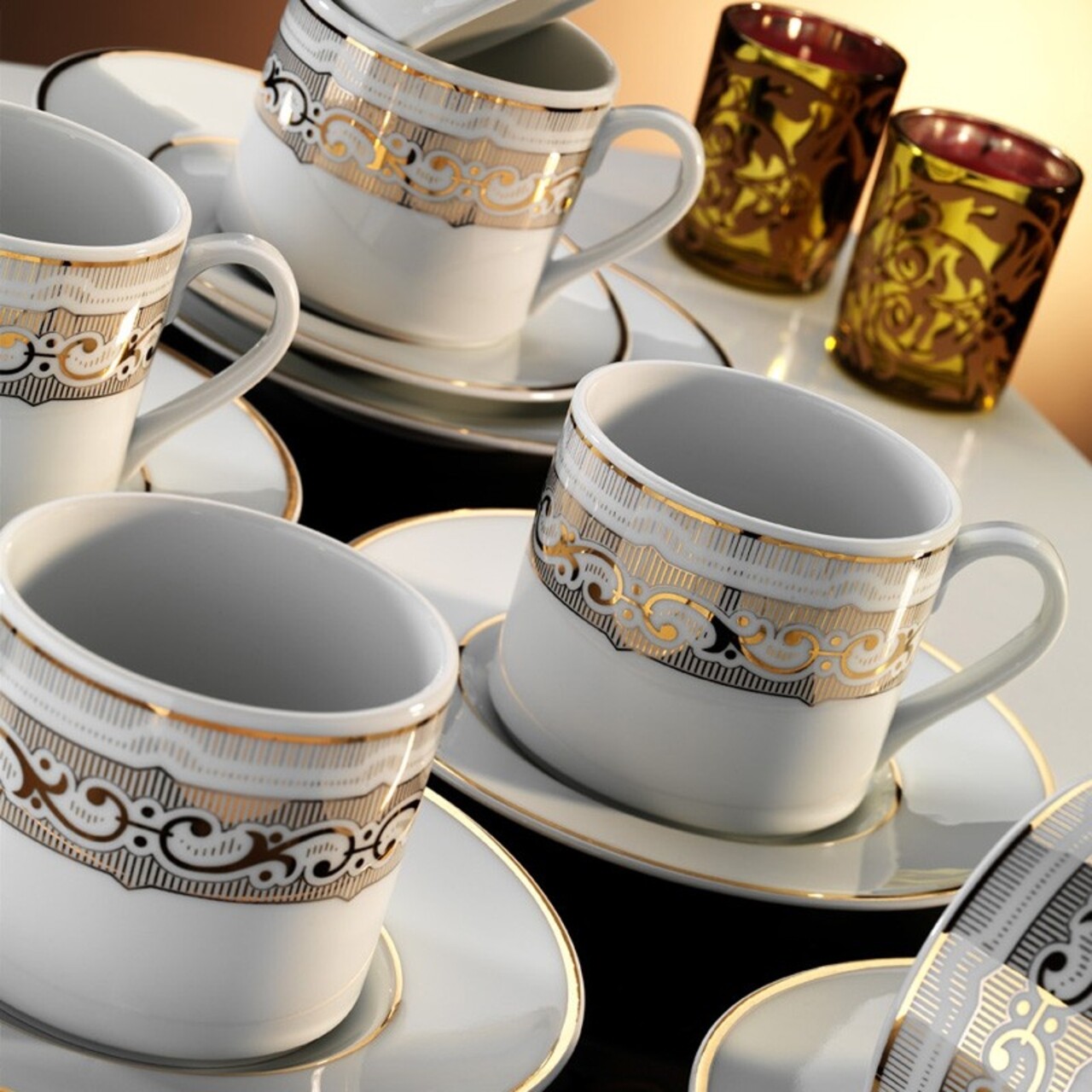 Kutahya Porselen Kávés készlet, RU12KT4307043, 12 darabos, porcelán