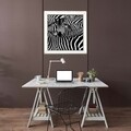 Tablou decorativ T721, Neostill, Zebra, sticla temperata, 70x70 cm