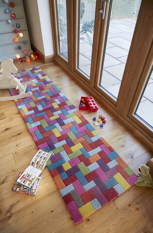 Szőnyeg, Illusion Flynn Multi, 60 x 230 cm, 100% gyapjú, sokszínű