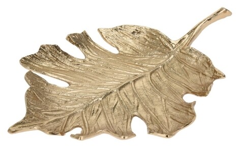 Leaf VAK-1875 Szervírozó tál, 24x21x5 cm, alumínium, aranyszín
