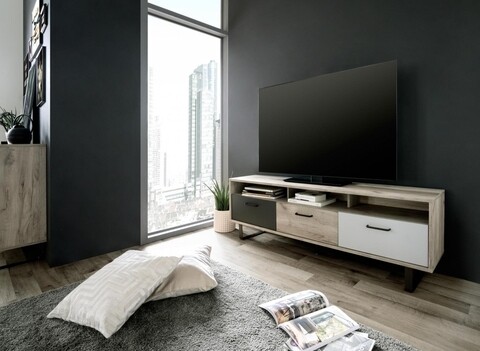 TV szekrény, Finori, Orlando 5, 160 x 53 x 35 cm, PAL / fém, többszínű