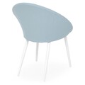 Spade 4 db Kültéri szék, L.62 l.66 H.82 cm, alumínium/textíl, fehér/kék