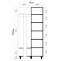 Dulap cu pantofar, cuier si oglinda Garmanto 90 - Atlantic, Vella, 90x36x192 cm