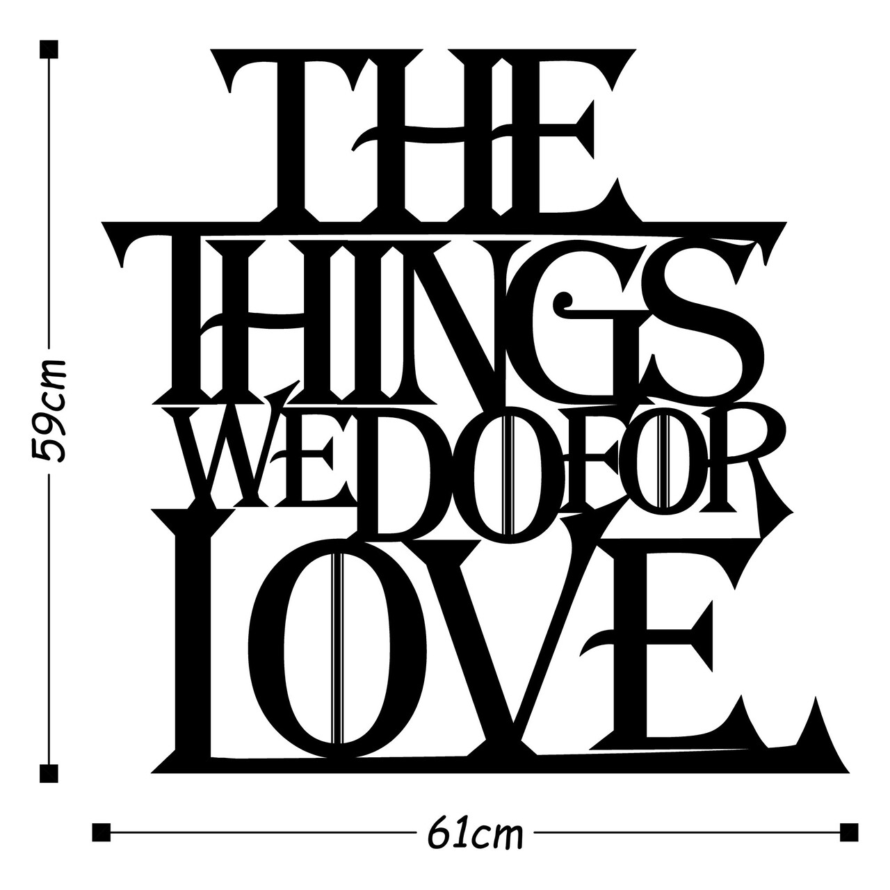 The Things We Do For Love Fali Dekoráció, Tanelorn, 61x59 Cm, Fém