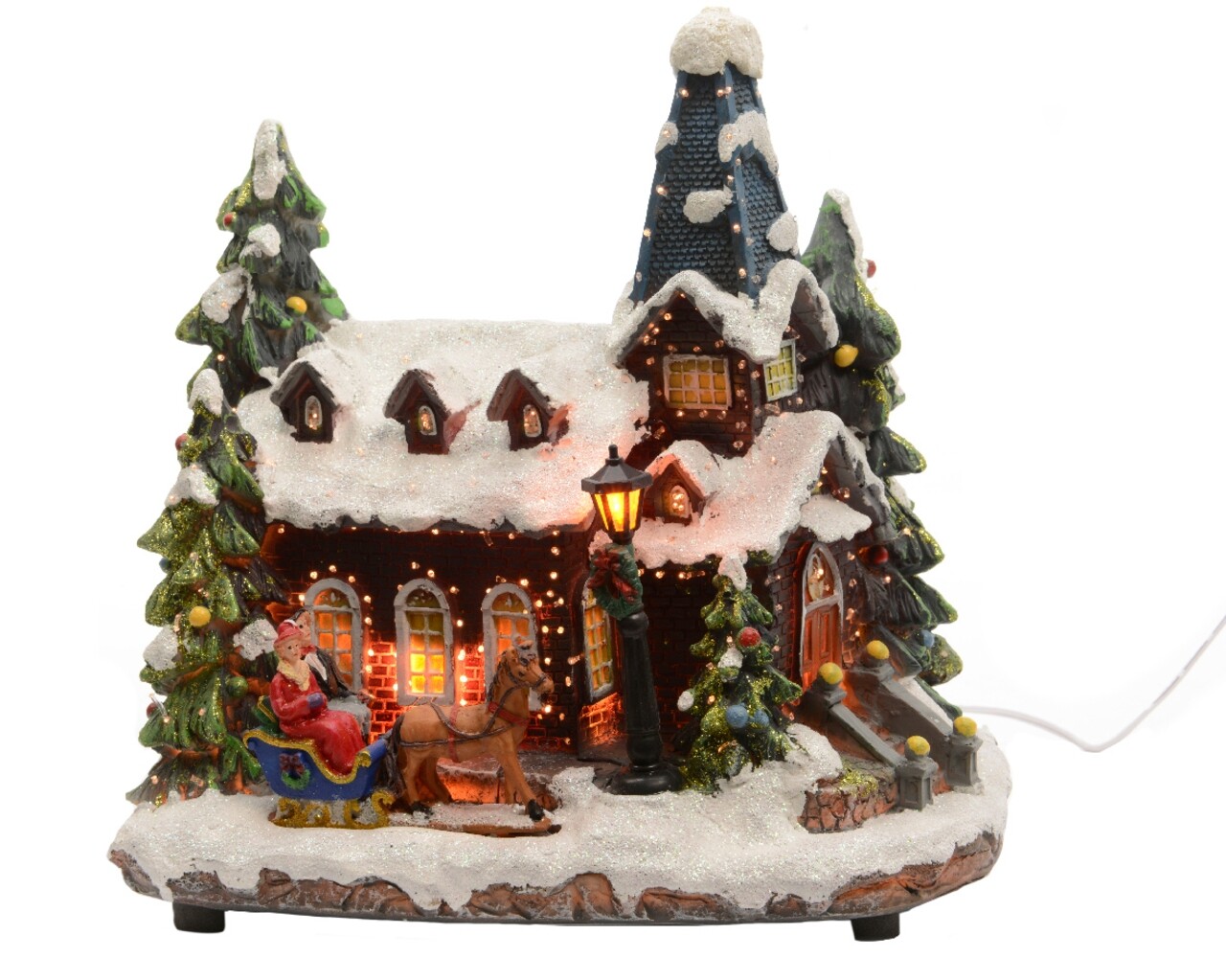 Decoratiune luminoasa Xmas, Lumineo, 1 LED, 18x26x27 cm, polyston, multicolor