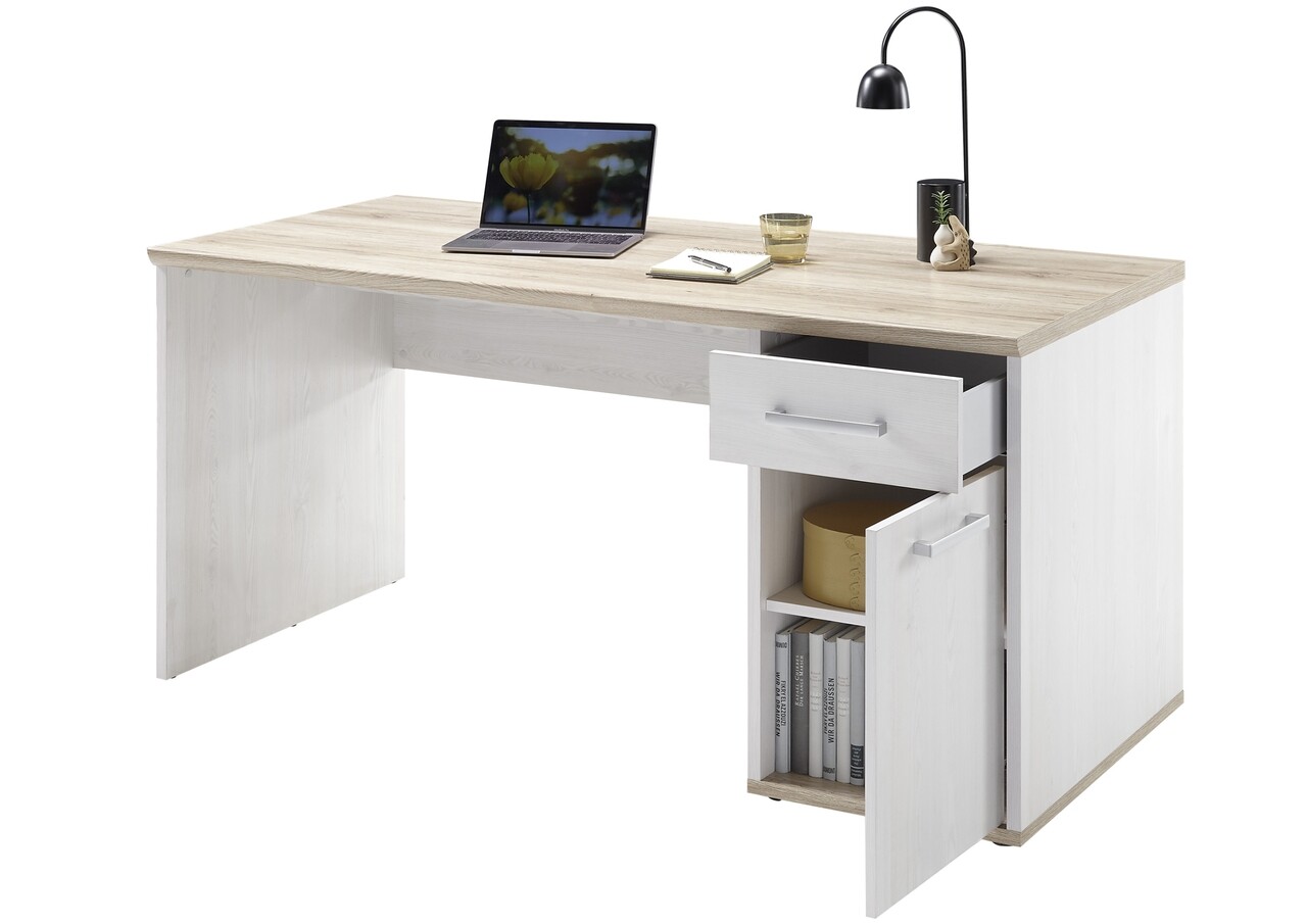 Romance Office íróasztal, 160 X 76 X 73 Cm, PAL, Fehér/bézs