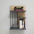 Nezma Fali polc, Puqa Design, 40x21,4x60 cm, zafir/antracit