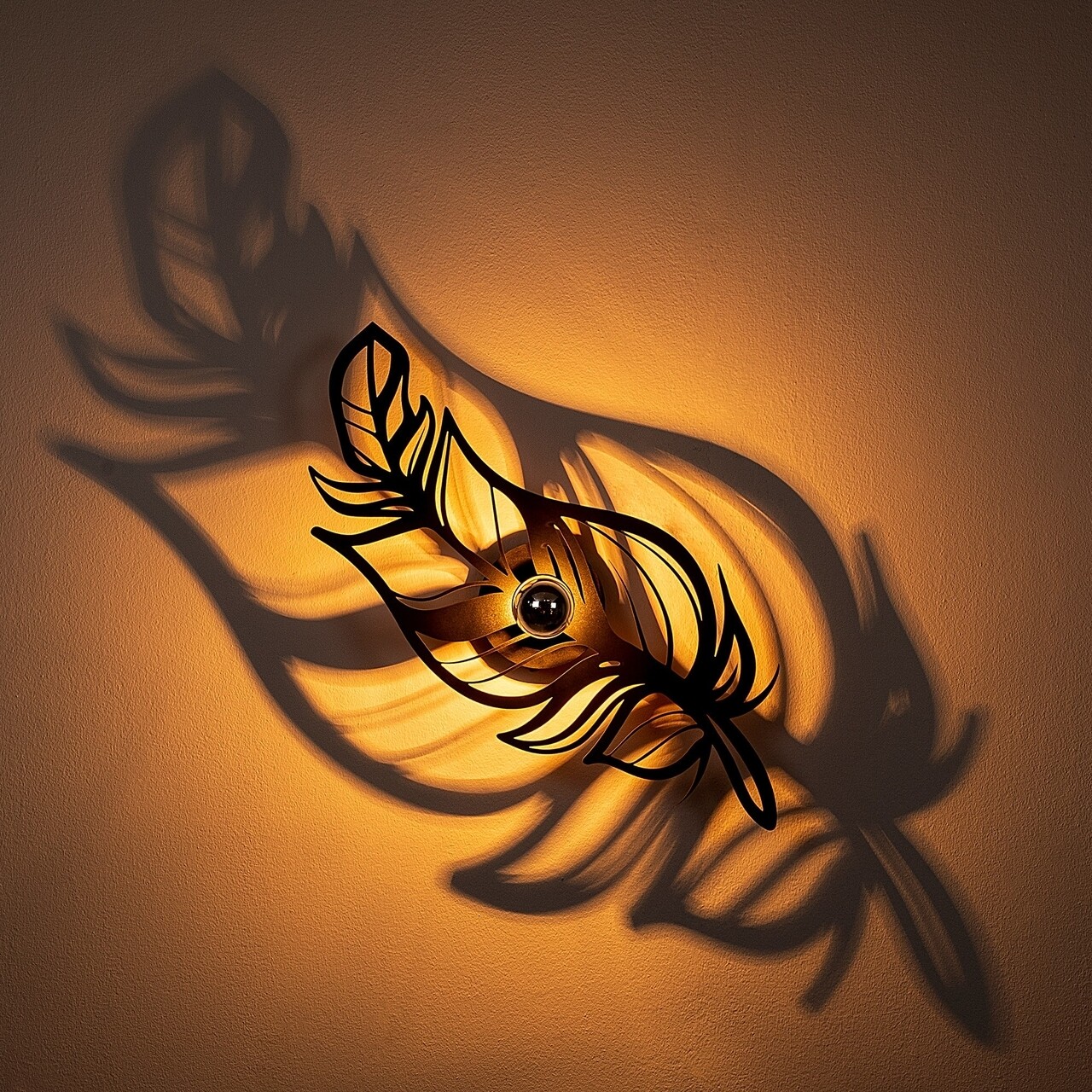 Shadow Fali Lámpa, 585-A, E27, 100 W, Fém/MDF, Fekete