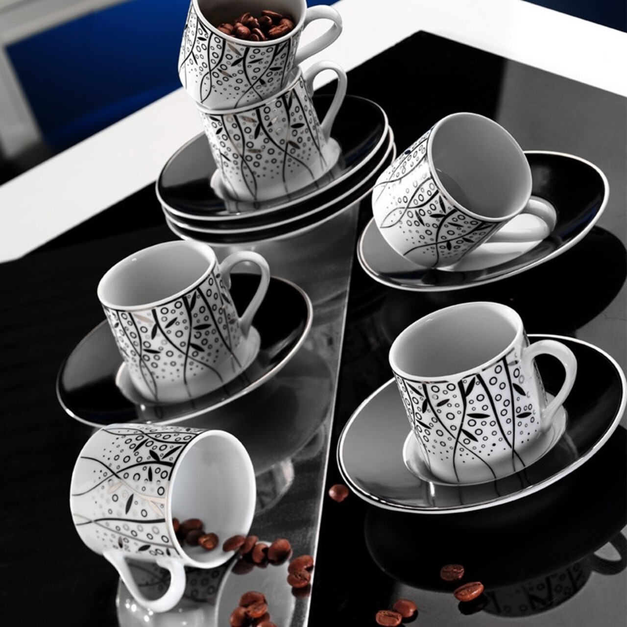 Kutahya Porselen Kávés készlet, RU12KT4307041, 12 darabos, porcelán