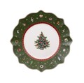Desszerttányér, Villeroy & Boch, Toy's Delight Green, 24 cm, prémium porcelán