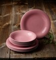 8 részes asztalkészlet, mint a Villeroy & Boch, Color Loop Rose, prémium porcelán, rózsaszín
