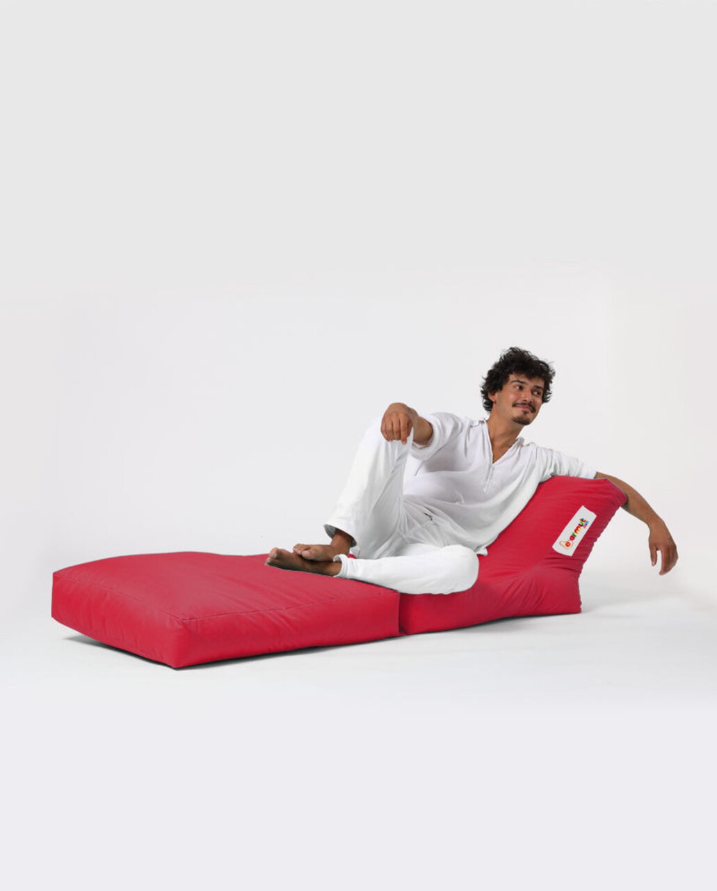 Siesta Kihúzható Fotel, Ferndale Bean Bag, 55 - 180 Cm, Vízhatlan Poliészter, Piros